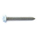 #8-14 x 1-1/2" White Painted 18-8 Stainless Steel Hex Washer Head Sheet Metal Screws