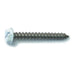 #10-11 x 1-1/2" White Painted 18-8 Stainless Steel Hex Washer Head Sheet Metal Screws