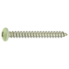 #8 x 1-1/2" Beige Painted 18-8 Stainless Steel Phillips Pan Head Sheet Metal Screws