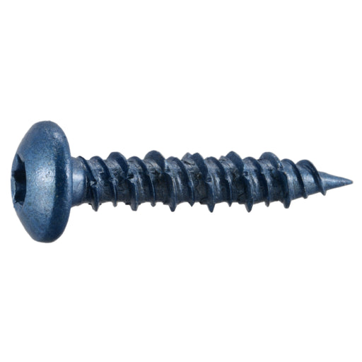 1/4" x 1-1/4" Blue Ruspert Coated Steel Star Drive Pan Head TorqueMaster Masonry Screws