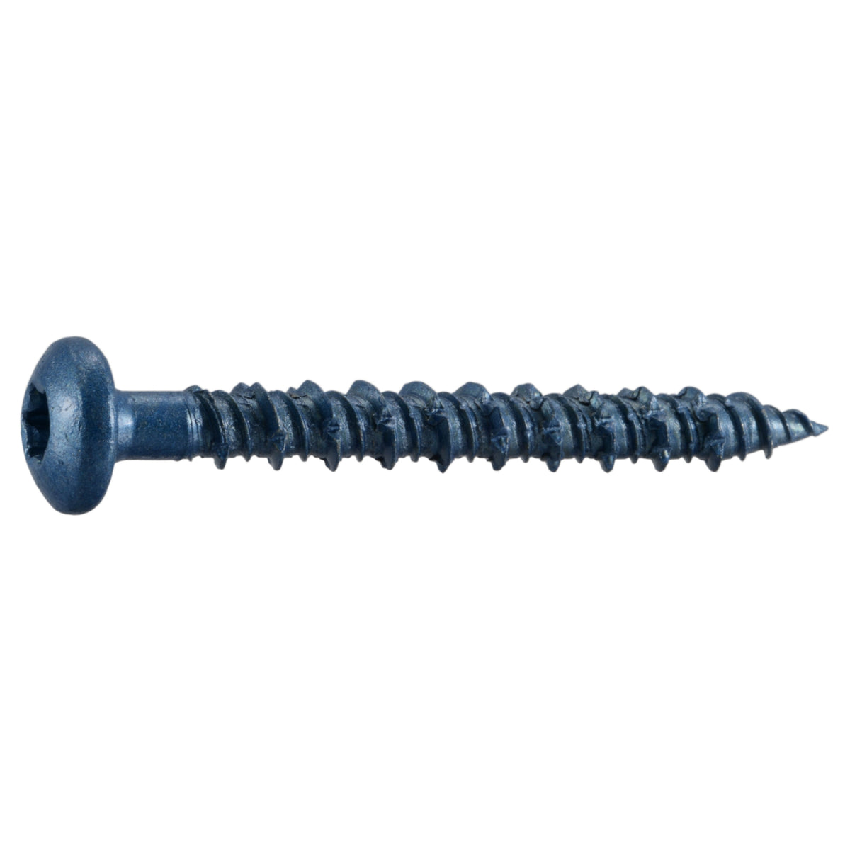 1/4" x 2-1/4" Blue Ruspert Coated Steel Star Drive Pan Head TorqueMaster Masonry Screws