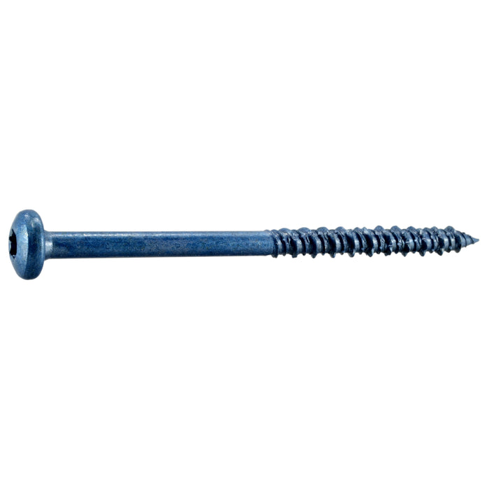 1/4" x 3-3/4" Blue Ruspert Coated Steel Star Drive Pan Head TorqueMaster Masonry Screws