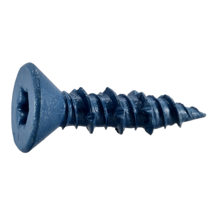 5/16" x 1-1/4" Blue Ruspert Coated Steel Star Drive Flat Head TorqueMaster Masonry Screws