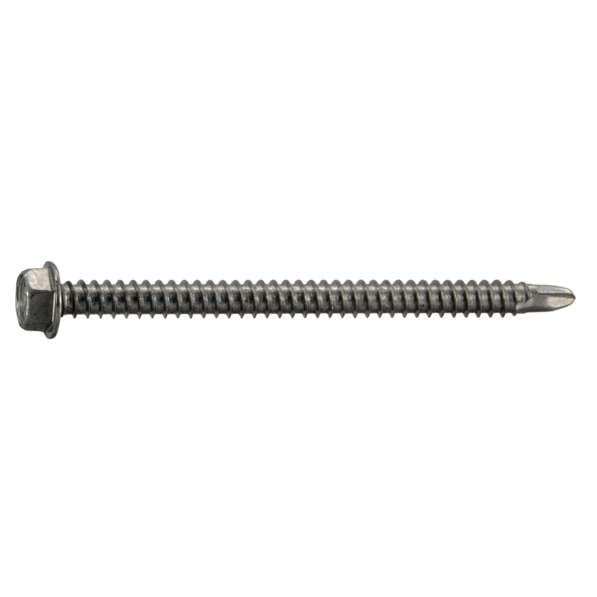 #12-14 x 3" 410 Stainless Steel Hex Washer Head Self-Drilling Screws