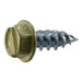 #8 x 1/2" Beige Painted Zinc Plated Steel Slotted Hex Washer Head Gutter Screws