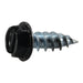 #8 x 1/2" Black Painted Zinc Plated Steel Slotted Hex Washer Head Gutter Screws