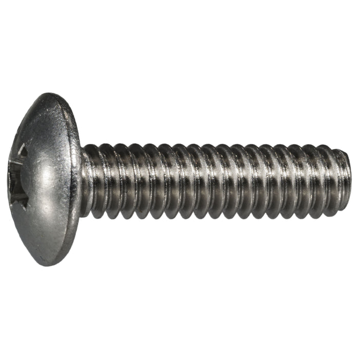 1/4"-20 x 1" 18-8 Stainless Steel Coarse Thread Phillips Truss Head Machine Screws