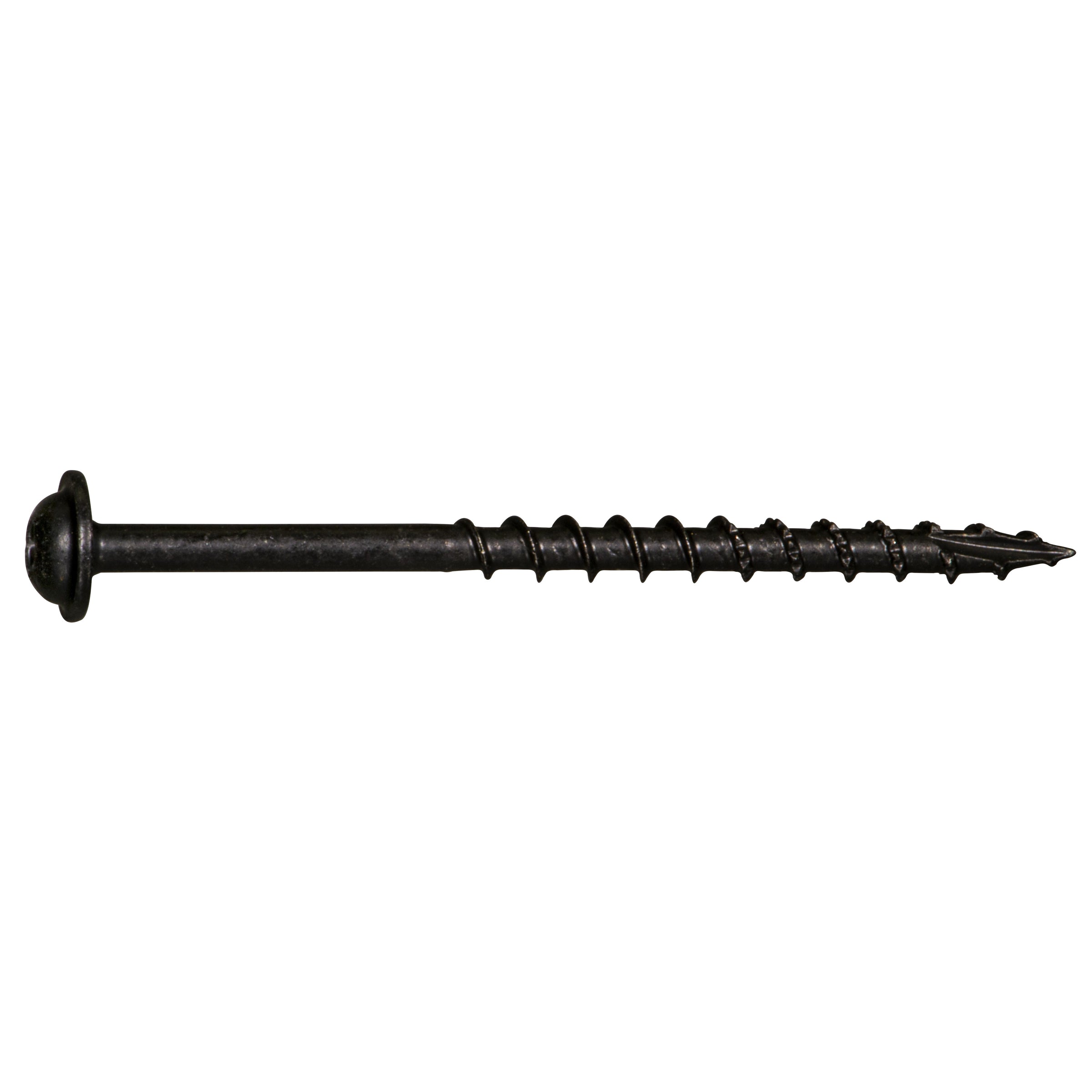 #7 x 2-1/2" Black Phosphate Steel Coarse Thread Star Drive Round Washer Head Pocket Screws