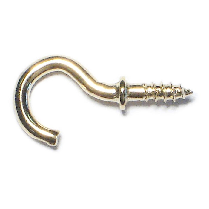 9/32" x 1/2" Brass Cup Hooks