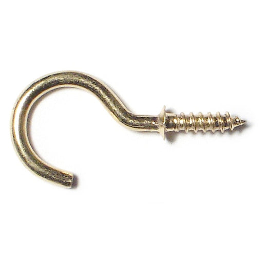 15/32" x 7/8" Brass Cup Hooks