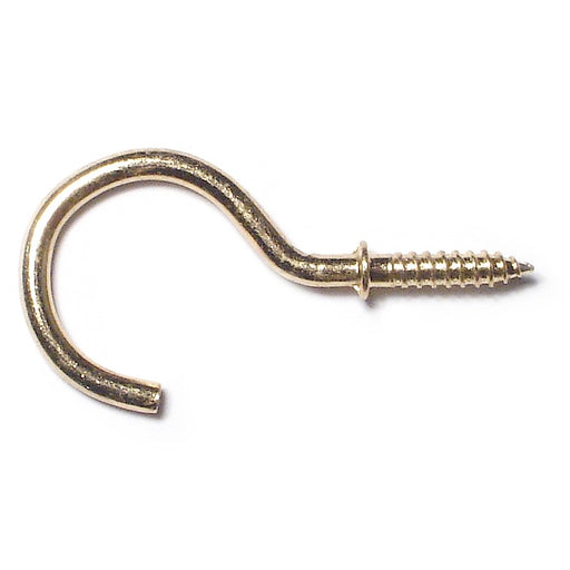 11/16" x 1-1/4" Brass Cup Hooks