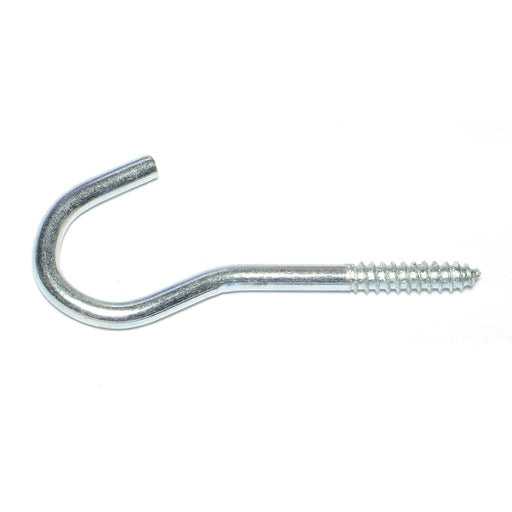 7/32" x 13/16" x 3-7/8" Zinc Plated Steel Screw Hooks