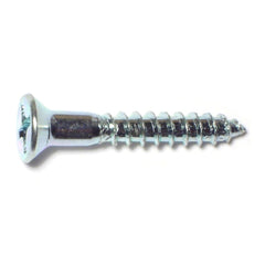 #10 x 1-1/4" Zinc Plated Steel Phillips Flat Head Wood Screws