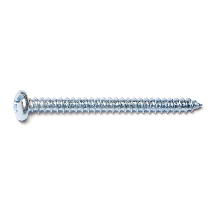 #8 x 2" Zinc Plated Steel Combo Pan Head Sheet Metal Screws