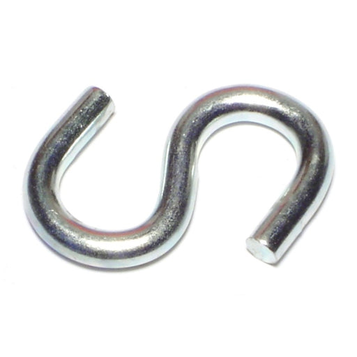 11/64" x 7/16" x 1-1/2" Zinc Plated Steel Open S Hooks
