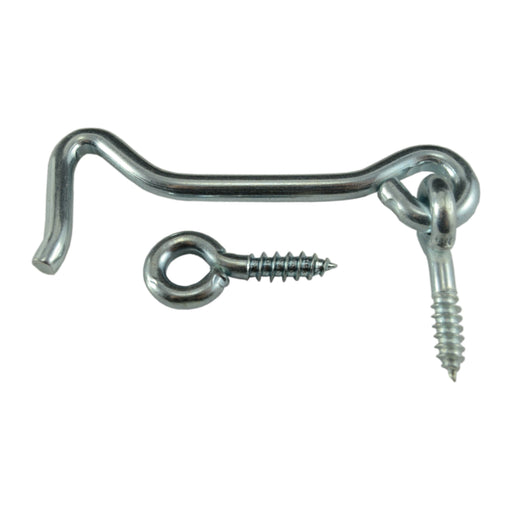 5/32" x 2-1/2" Zinc Plated Steel Gate Hooks & Eyes