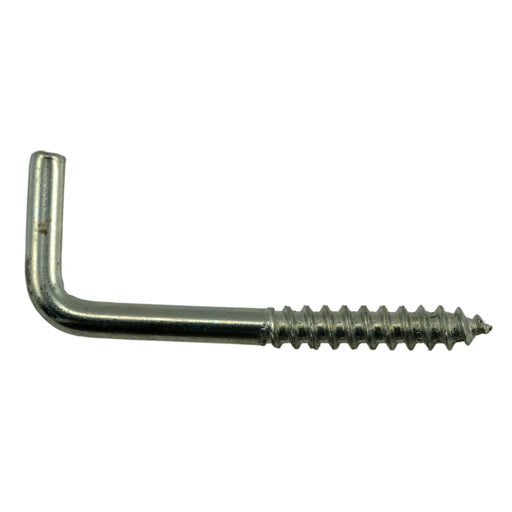 #14 x 3/32" x 3/8" x 1" Steel Square Bend Screw Hooks