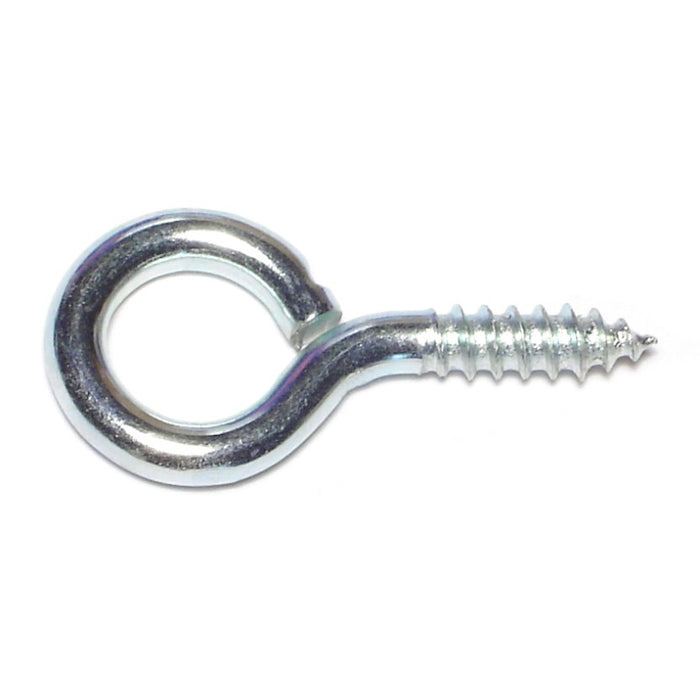 7/32" x 5/8" x 2-3/16" #4 Zinc Plated Steel Screw Eyes