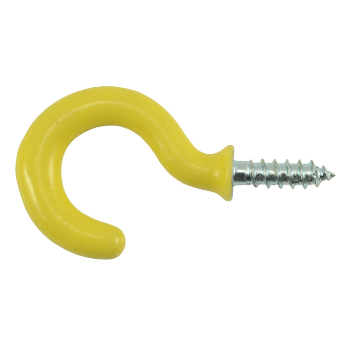 15/32" x 7/8" Yellow Vinyl Cup Hooks