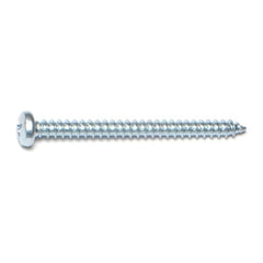 #8 x 2" Zinc Plated Steel Phillips Pan Head Sheet Metal Screws