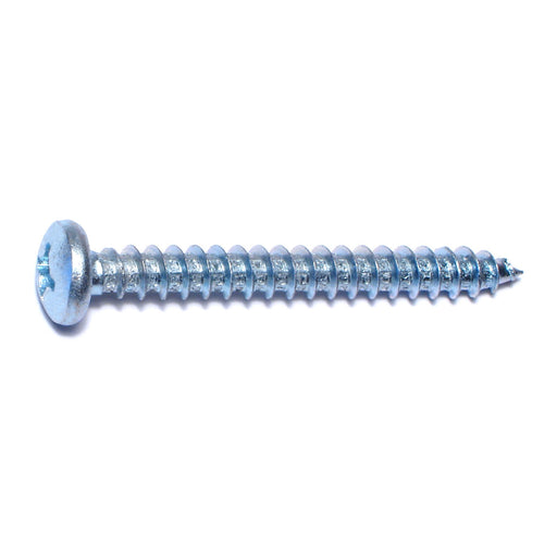 #12 x 2" Zinc Plated Steel Phillips Pan Head Sheet Metal Screws