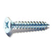 #14 x 1-1/2" Zinc Plated Steel Phillips Flat Head Sheet Metal Screws