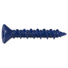 3/16" x 1-1/4" Blue Ruspert Coated Steel Phillips Flat Head Masonry Screws
