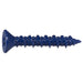 3/16" x 1-1/4" Blue Ruspert Coated Steel Phillips Flat Head Masonry Screws