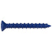 3/16" x 1-3/4" Blue Ruspert Coated Steel Phillips Flat Head Masonry Screws