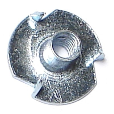 #10-24 Zinc Plated Steel Coarse Thread Pronged Tee Nuts