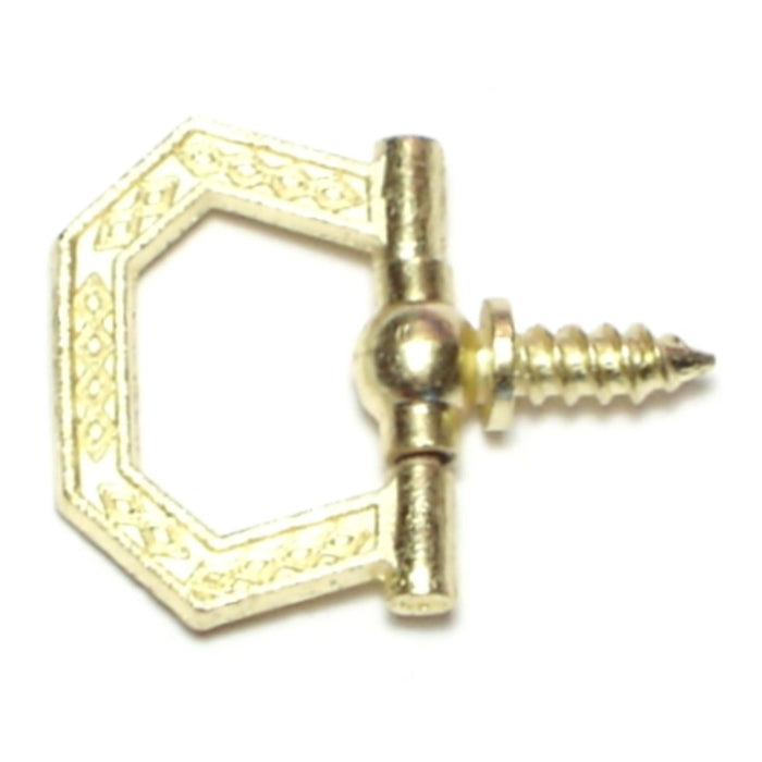 3/4" Brass Plated Steel Hexagon Decorative Rings