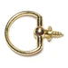 1" Brass Plated Steel Round Decorative Rings