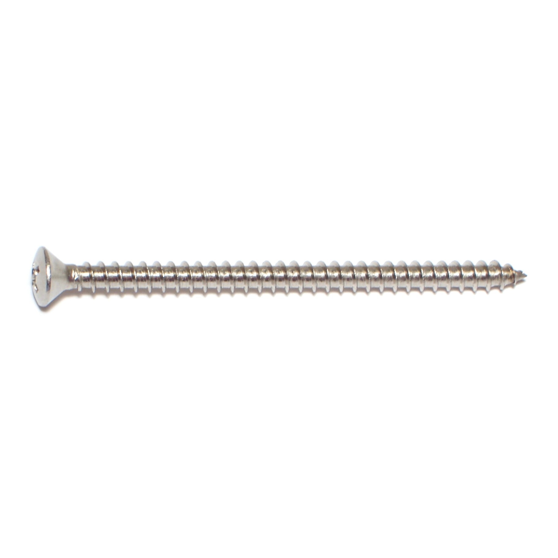 #10 x 3" 18-8 Stainless Steel Phillips Oval Head Sheet Metal Screws