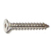 #10 x 1-1/4" 18-8 Stainless Steel Square Drive Flat Head Sheet Metal Screws