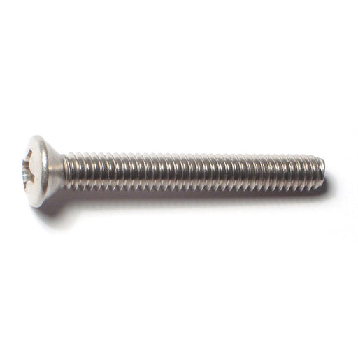 1/4"-20 x 2" 18-8 Stainless Steel Coarse Thread Phillips Oval Head Machine Screws