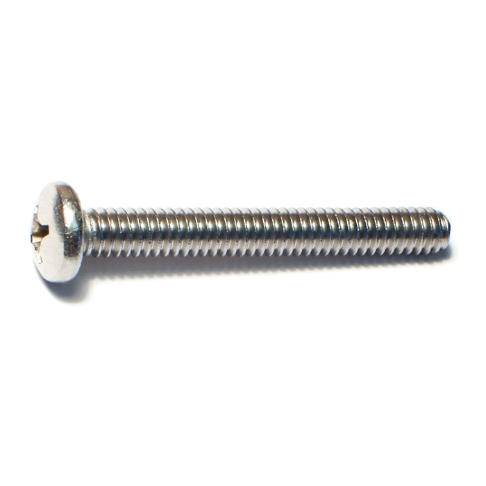 1/4"-20 x 2" 18-8 Stainless Steel Coarse Thread Phillips Pan Head Machine Screws