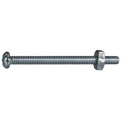 #8-32 x 2" Zinc Plated Steel Coarse Thread Combo Round Head Machine Screws