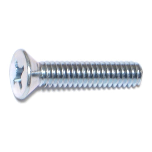 1/4"-20 x 1-1/4" Zinc Plated Steel Coarse Thread Phillips Flat Head Machine Screws