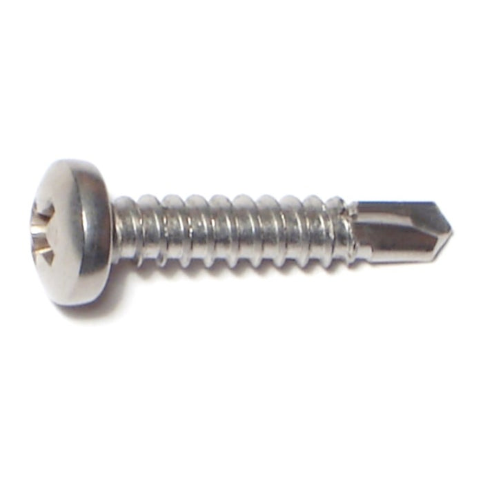 #10-16 x 1" 410 Stainless Steel Phillips Pan Head Self-Drilling Screws