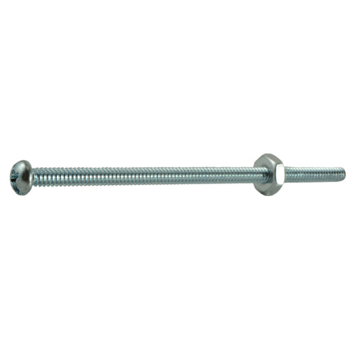 #6-32 x 3" Zinc Plated Steel Coarse Thread Combo Round Head Machine Screws