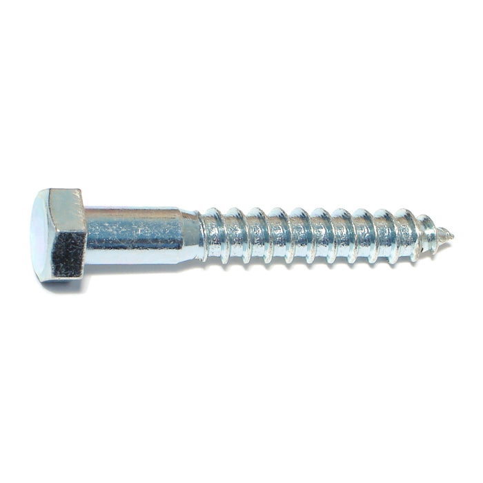 3/8" x 2-1/2" Zinc Plated Grade 2 / A307 Steel Hex Head Lag Screws