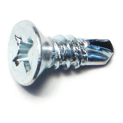 #8-18 x 1/2" Zinc Plated Steel Phillips Flat Head Self-Drilling Screws