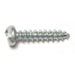 #10 x 1" Zinc Plated Steel One-Way Slotted Pan Head Sheet Metal Screws