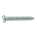 #10 x 1-1/2" Zinc Plated Steel One-Way Slotted Pan Head Sheet Metal Screws