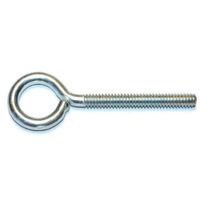 3/16"-24 x 2-1/2" Zinc Plated Steel Coarse Thread Eye Bolts