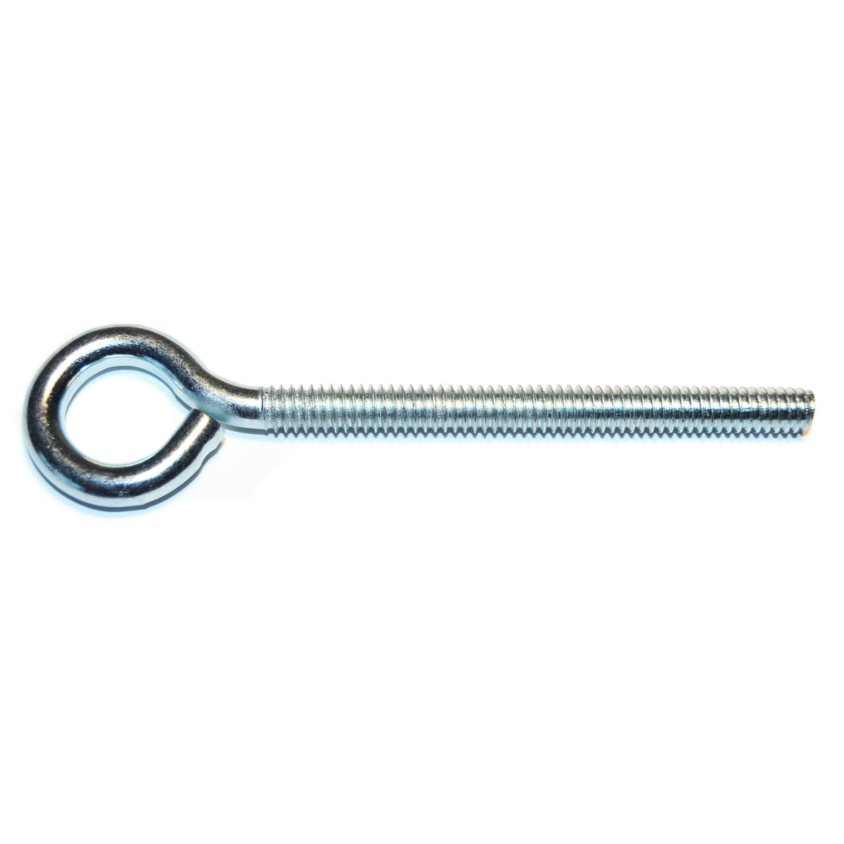 1/4"-20 x 4" Zinc Plated Steel Coarse Thread Eye Bolts