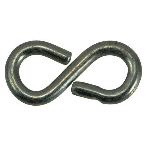 5/64" x 3/4" x 5/8" Zinc Plated Steel Closed S Hooks