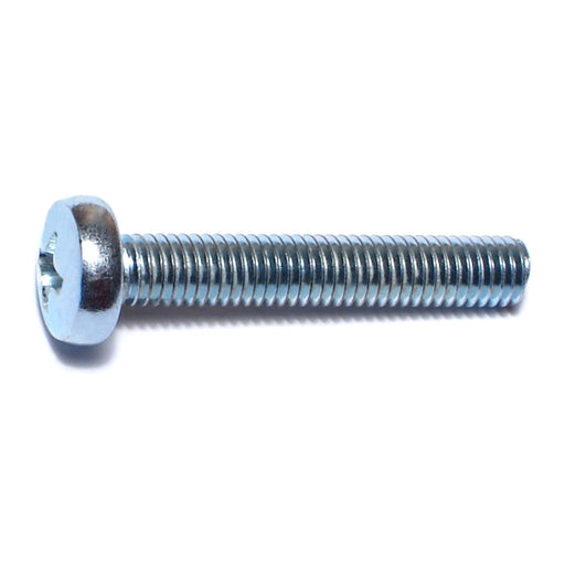 5mm-0.8 x 30mm Zinc Plated Class 4.8 Steel Coarse Thread Phillips Pan Head Machine Screws