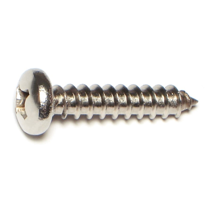 #14 x 1-1/4" 18-8 Stainless Steel Phillips Pan Head Sheet Metal Screws