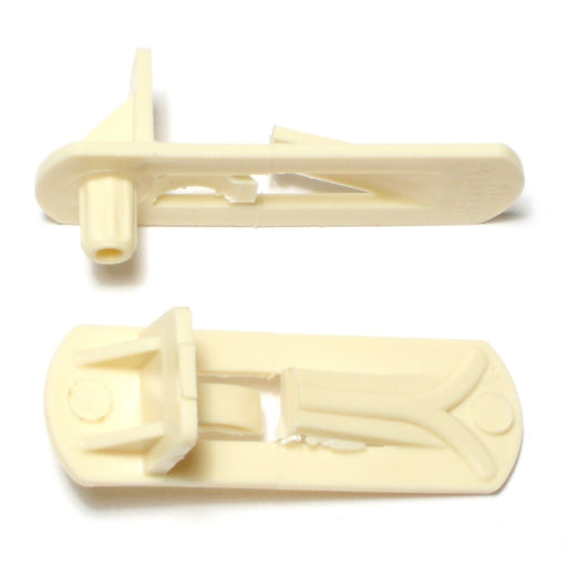 1/4" x 5/8" Almond Colored Plastic Locking Shelf Supports